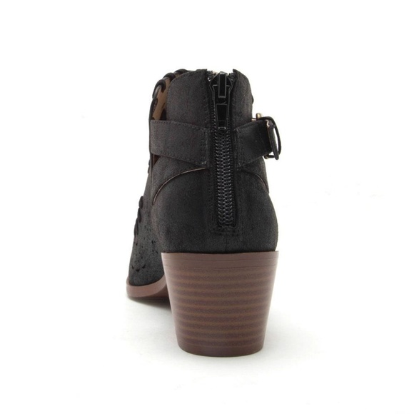 Black Perforated Bootie - Picture 4 of 5